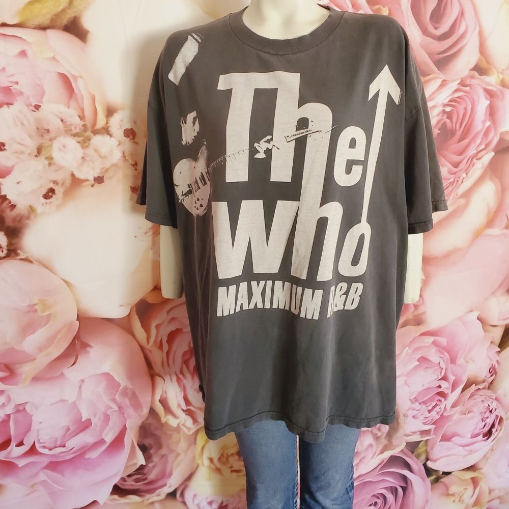 THE WHO GRAY TSHIRT 2X DISTRESSED